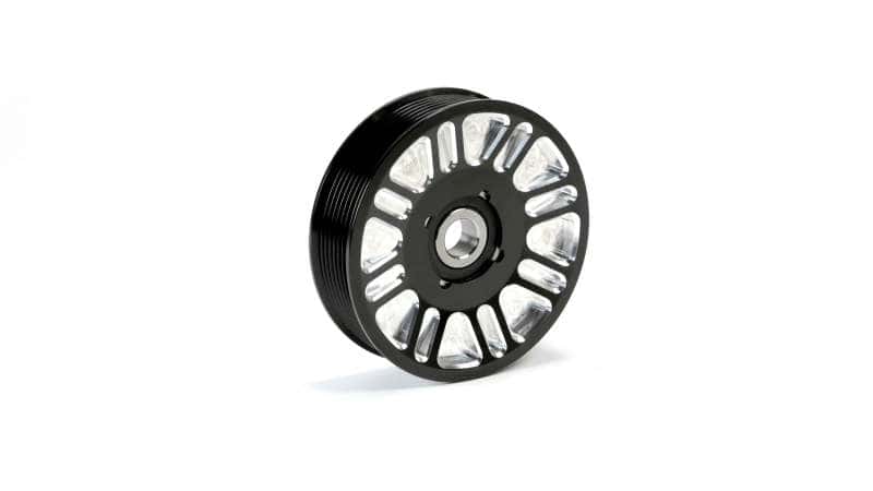 Fleece Performance — Fleece Performance 03-18 Dodge 2500/3500 Cummins Upper Fan Pulley Idler (Black Contrast) - view 2