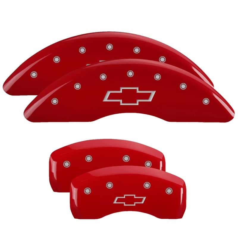 MGP — MGP 4 Caliper Covers Engraved Front & Rear Bowtie Red finish silver ch
Caliper Covers - view 1