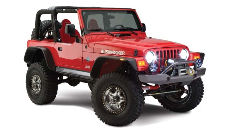 Bushwacker — Bushwacker 97-06 Jeep Wrangler Flat Style Flares 4pc - Black
FF Jeep Flat Sty 4Pc - view 11
