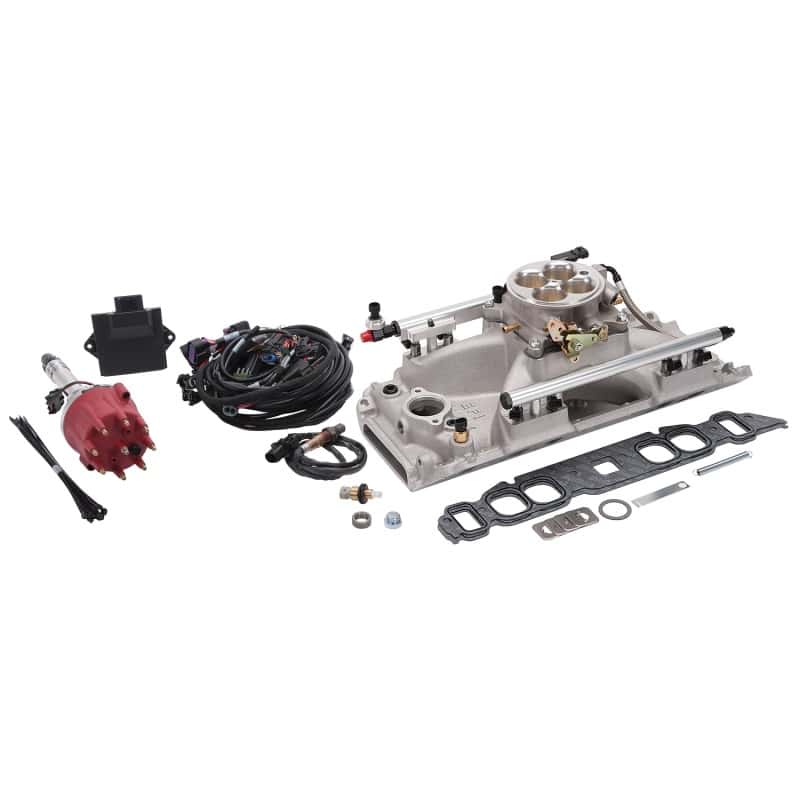 Edelbrock — Edelbrock Pro Flo 4 Fuel Inject Kit Seq Port BBC Oval Port 850 Max HP 60 LbHr Injec Satin w/o Tablet
FUEL INJECTION - view 1