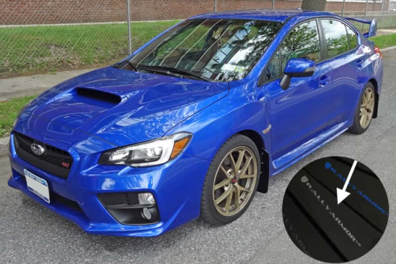 Rally Armor — Rally Armor 15-21 Subaru WRX/STI Black UR Mud Flap w/Silver Logo
Mud Flap - view 2