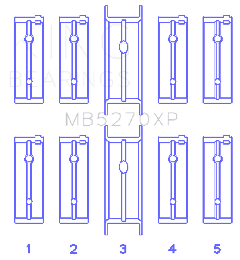 King Engine Bearings — King Engine Bearings 03-05 Dodge Neon SRT4 2.4L (Size 0.50 Oversized) Performance Main Bearing Set
Engine Bearing - view 3