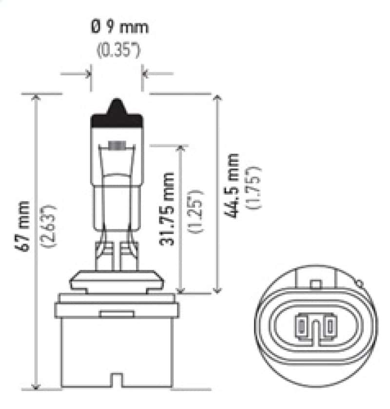 Hella — Hella Bulb 880 12V 27W PG13 T3.25
880 Halogen Bulb - view 6