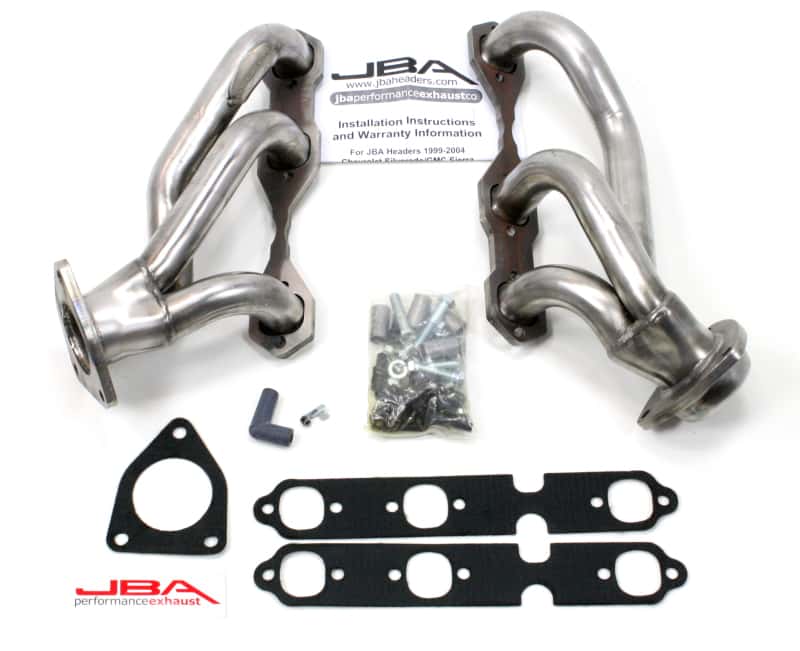 JBA — JBA 03-13 GM Truck 4.3L V6 1-1/2in Primary Raw 409SS Cat4Ward Header
Exhaust Header - view 1
