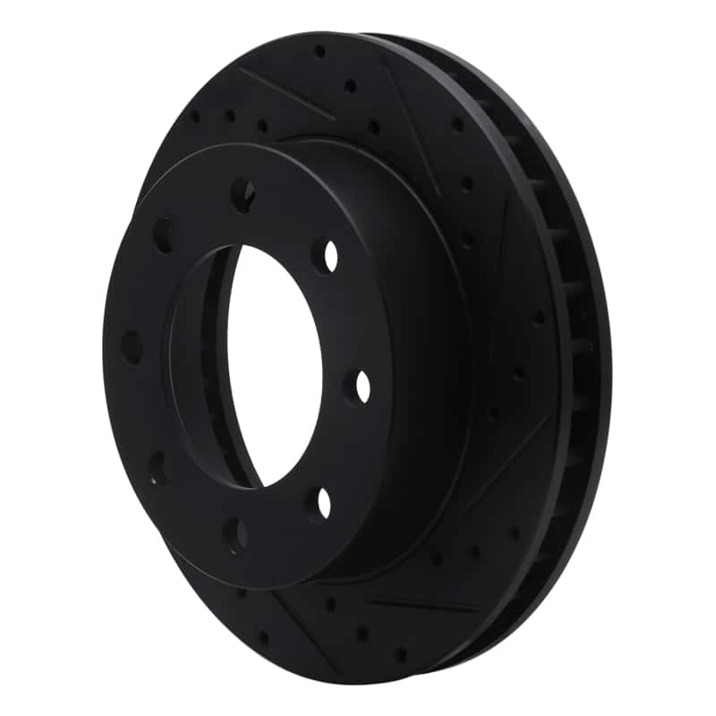 R1 Concepts — R1 99-20 Cadillac DeVille Front Right Drilled & Slotted Black Brake Rotor
R1 Brake Rotor Drill - view 2