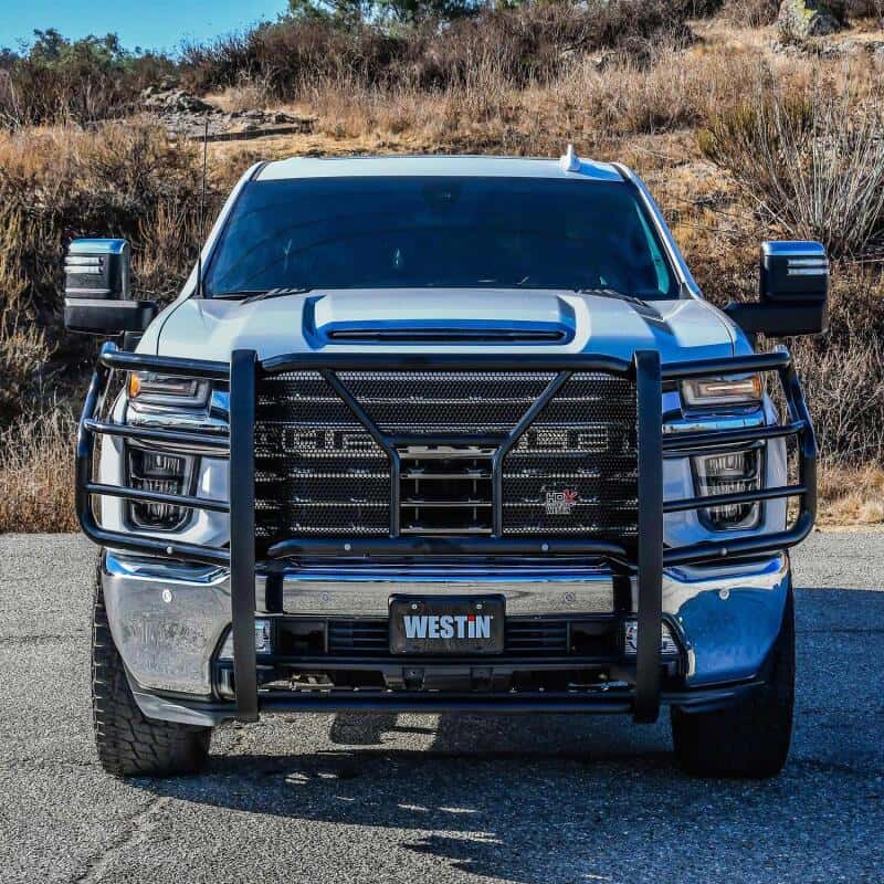 Westin — Westin 20-22 Chevrolet Silverado 2500/3500 (w/Front Sensors) HDX Grille Guard - Blk
Grille Guard - view 4