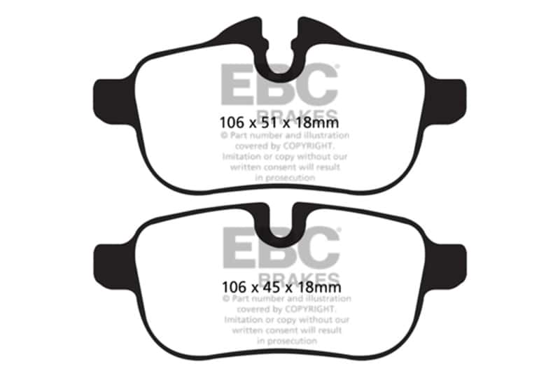 EBC — EBC 09+ BMW Z4 3.0 (E89) Ultimax2 Rear Brake Pads
Disc Brake Pad - view 1