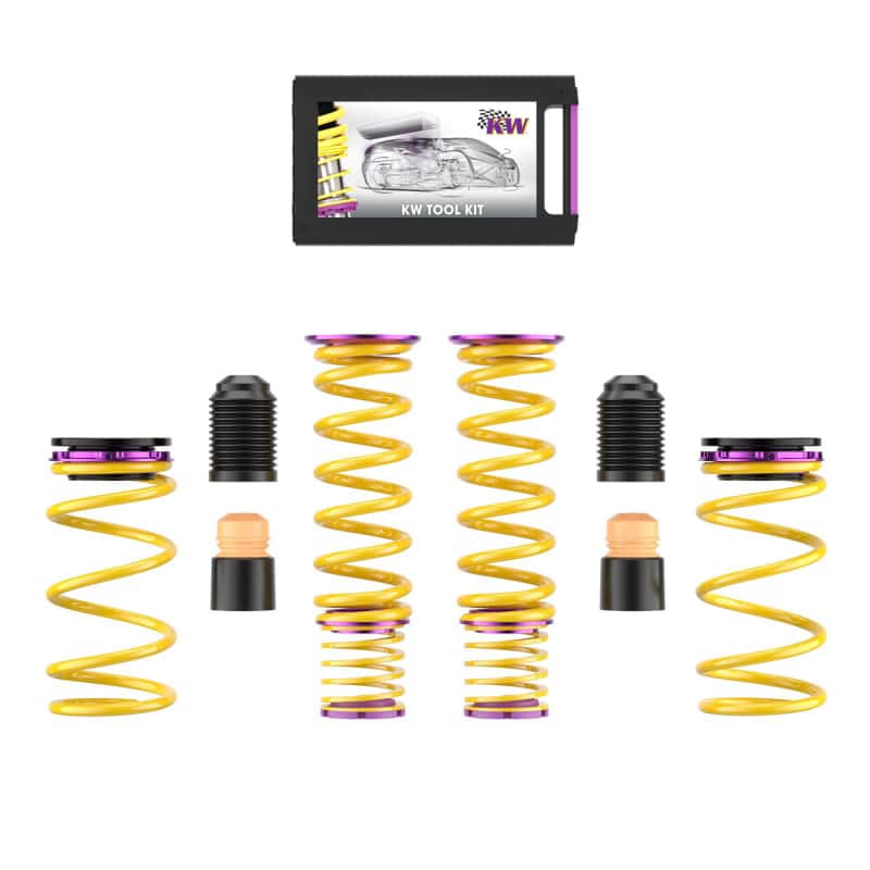 KW — KW 2020+ Chevrolet Corvette C8 (w/ Electronic Dampers & OE Noselift) Height Adjustable Spring Kit
Adj Lowering Springs - view 1