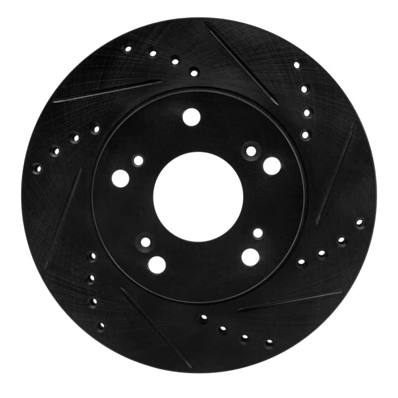 R1 Concepts — R1 12-15 Acura ILX Front Right Drilled & Slotted Black Brake Rotor
R1 Brake Rotor Drill - view 1