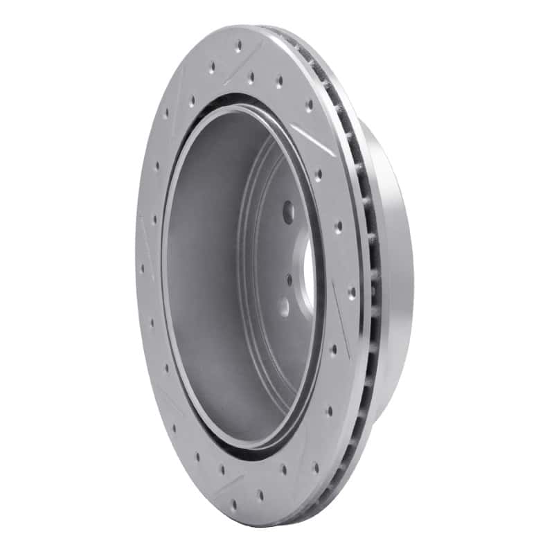 R1 Concepts — R1 10-25 Scion FR-S Rear Right Drilled & Slotted Silver Brake Rotor
R1 Brake Rotor Drill - view 4