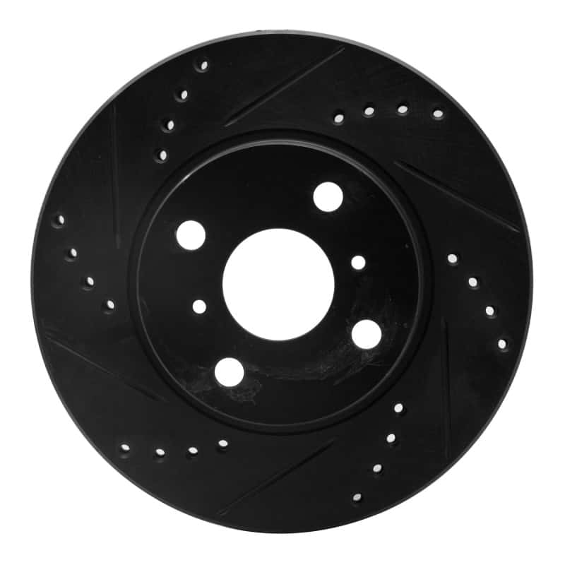 R1 Concepts — R1 06-19 Scion IQ Front Left Drilled & Slotted Black Brake Rotor
R1 Brake Rotor Drill - view 1