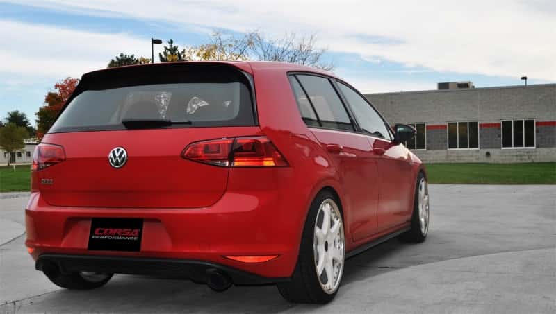 CORSA Performance — Corsa 14-16 Volkswagen GTI Mk7 Black Sport 3.0in Cat-Back Dual Rear Exit with Single Pro-Series Tips
Exhaust - view 6