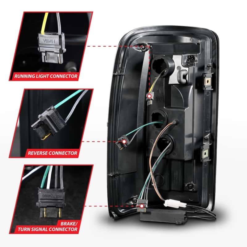 ANZO — ANZO 00-06 Chevrolet Tahoe / GMC Yukon Full LED Taillights w/ Lightbar Black Housing/Smoke Lens
Tail Light Set - view 6