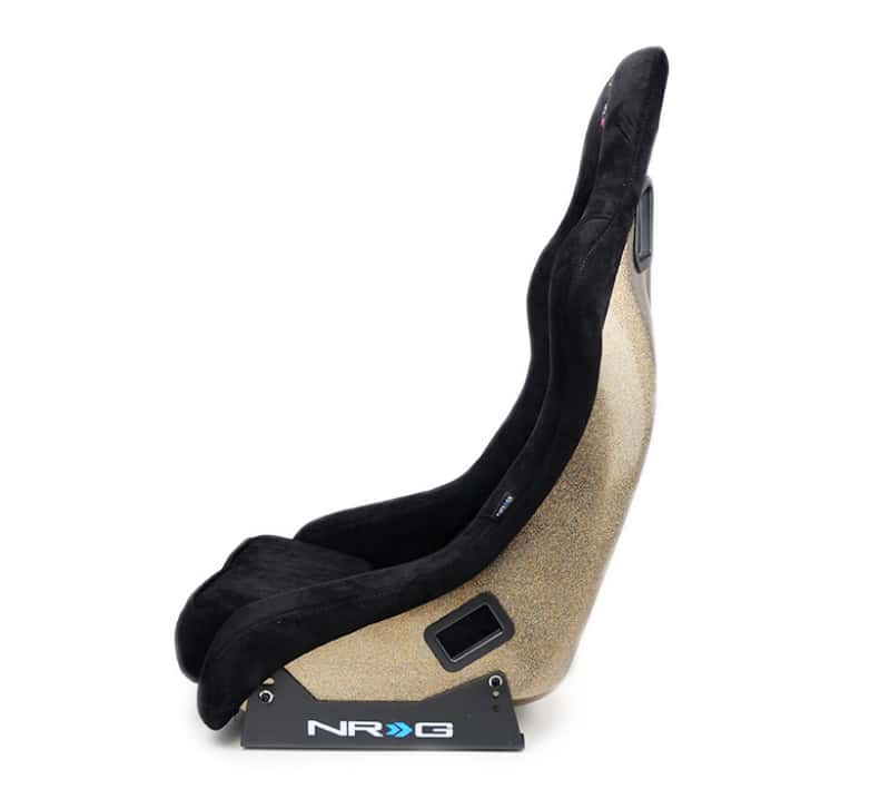 NRG — NRG FRP Bucket Seat ULTRA Edition - Medium (Black Alcantara/Gold Glitter Back) - view 7