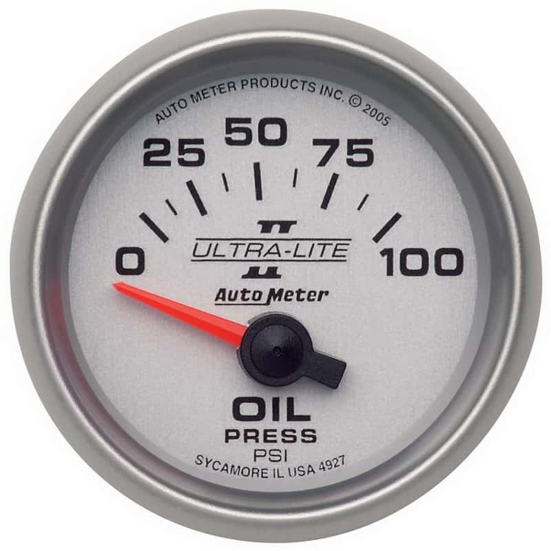 AutoMeter — Autometer Ultra-Lite II 52mm 0-100 PSI Electrical Oil Pressure Gauge
2-1/16" OIL PRESS, 0 - view 4