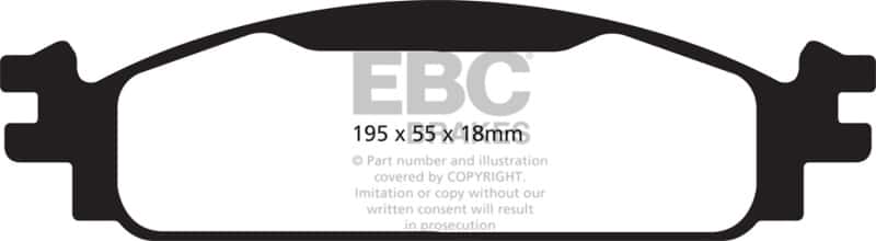 EBC — EBC 08-10 Ford Flex 3.5 Ultimax2 Front Brake Pads
Disc Brake Pad - view 1