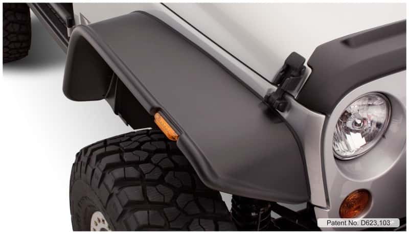 Bushwacker — Bushwacker 07-18 Jeep Wrangler Flat Style Flares 4pc Fits 2-Door Sport Utility Only - Black
FF Jeep Flat Sty 4Pc - view 3