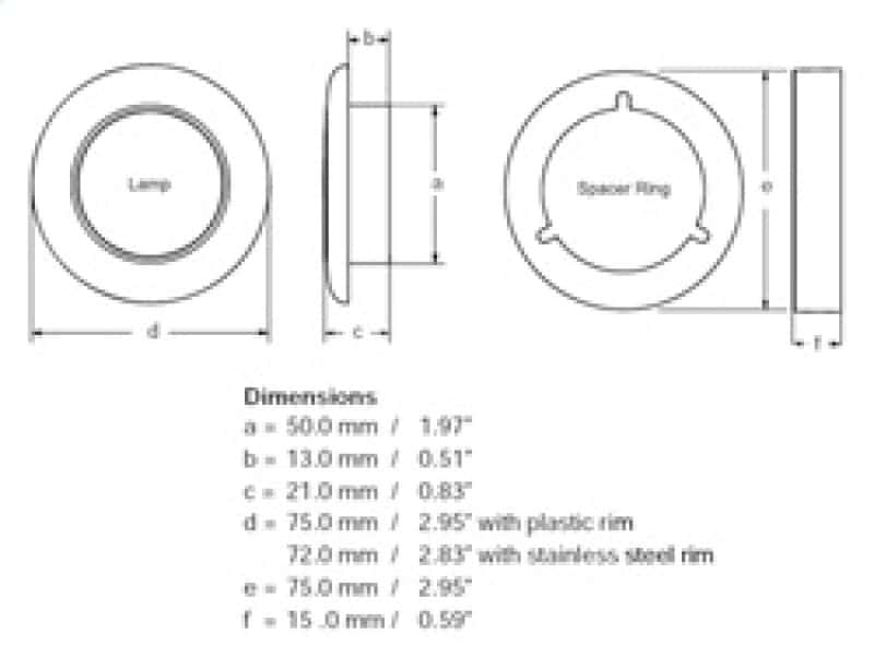 Hella — Hella Courtesy Lamp Rnd Red Md12 Ss Rim 2Xt
Universal Lighting M - view 17