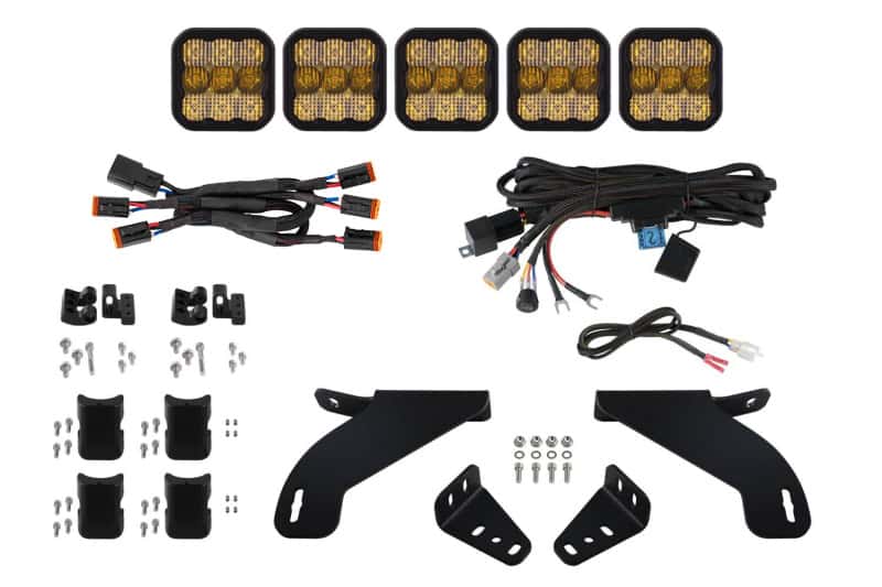 Diode Dynamics — Diode Dynamics 21-22 Ford F-150 SS5 Grille CrossLink Lightbar Kit- Yellow Pro Combo - view 1