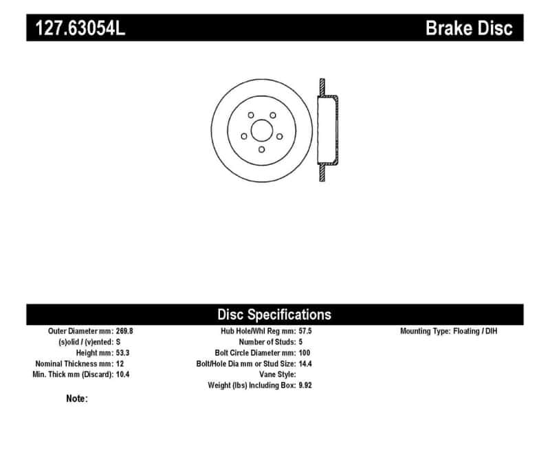 Stoptech — StopTech 03-09 Chrysler PT Cruiser Tur / 03-05 Dodge Neon SRT-4 Rear Left Slotted & Drilled Rotor
StopTech 03-09 Chrysler PTCruiser Tur / 03-05 Dodge Neon SRT-4 Rear Left Slotted & Drilled Rotor
Slot/Drill Rotor - view 3