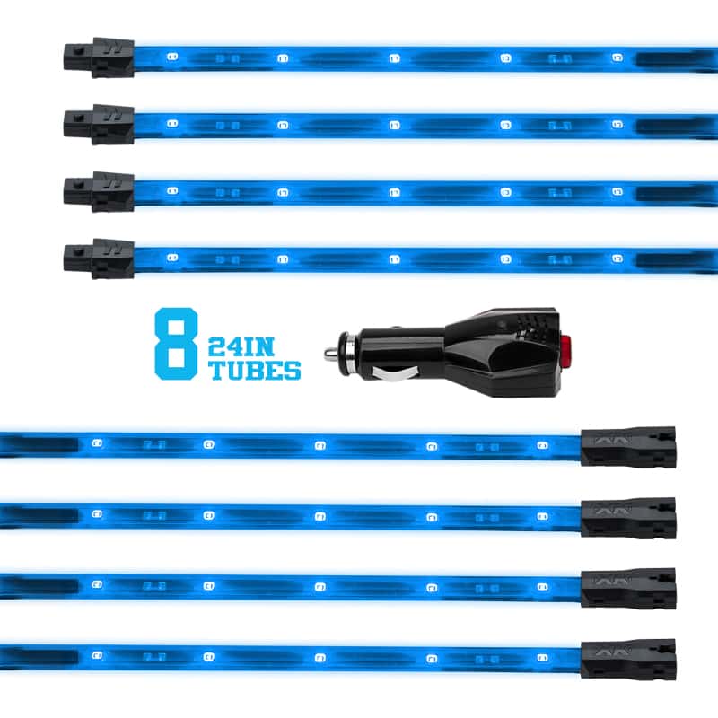 XKGLOW — XK Glow Tube Single Color Underglow LED Accent Light Car/Truck Kit Light Blue - 8x24In - view 2