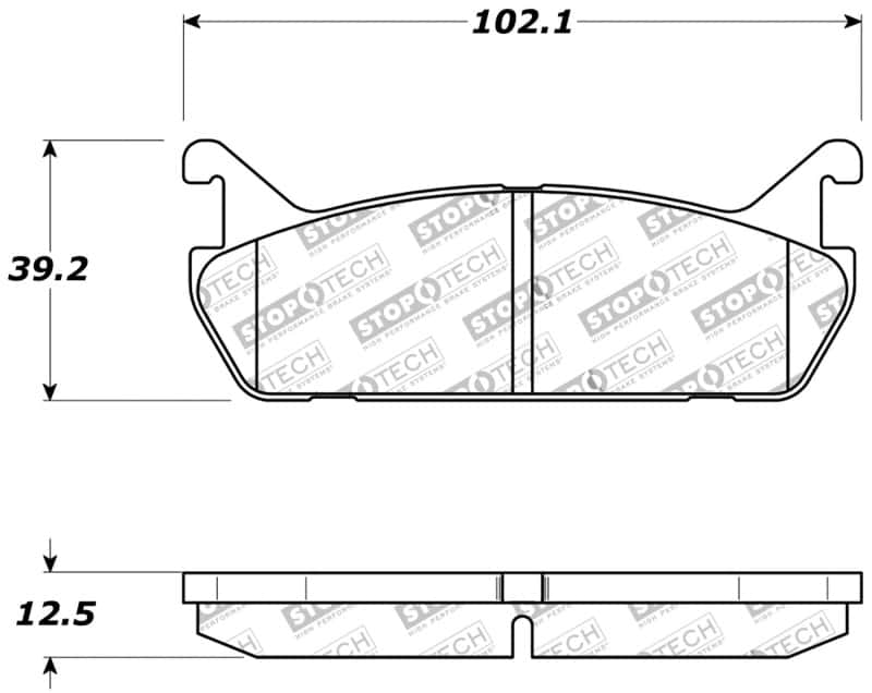 Stoptech — StopTech Performance 90-93 Mazda Miata Rear Brake Pads D525
Sprt Brk Pad W/Hdwr - view 2
