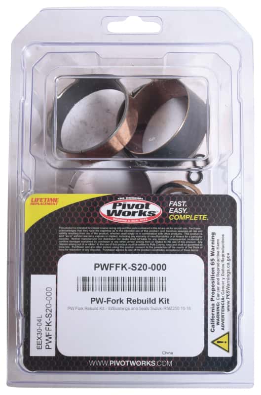 Pivot Works — Pivot Works 16-18 Suzuki RMZ250 Fork Rebuild Kit - W/Bushings & Seals - view 2