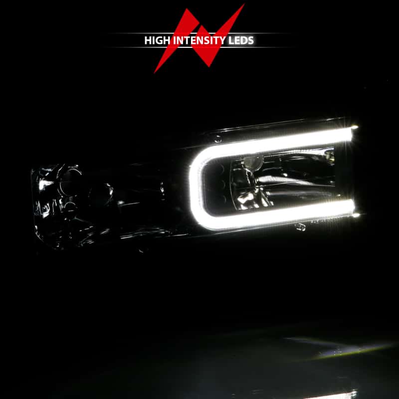 ANZO — ANZO 1999-2000 Cadillac Escalade Crystal Headlights Light Bar Black Housing (Pair)
Head Light Set
HdLtSet - view 6