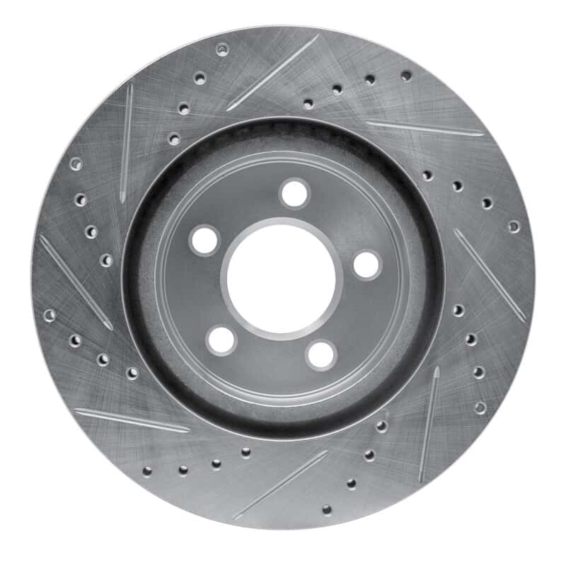 R1 Concepts — R1 2005-2023 Chrysler 300 Front Right Drilled & Slotted Silver Brake Rotor
R1 Brake Rotor Drill - view 5