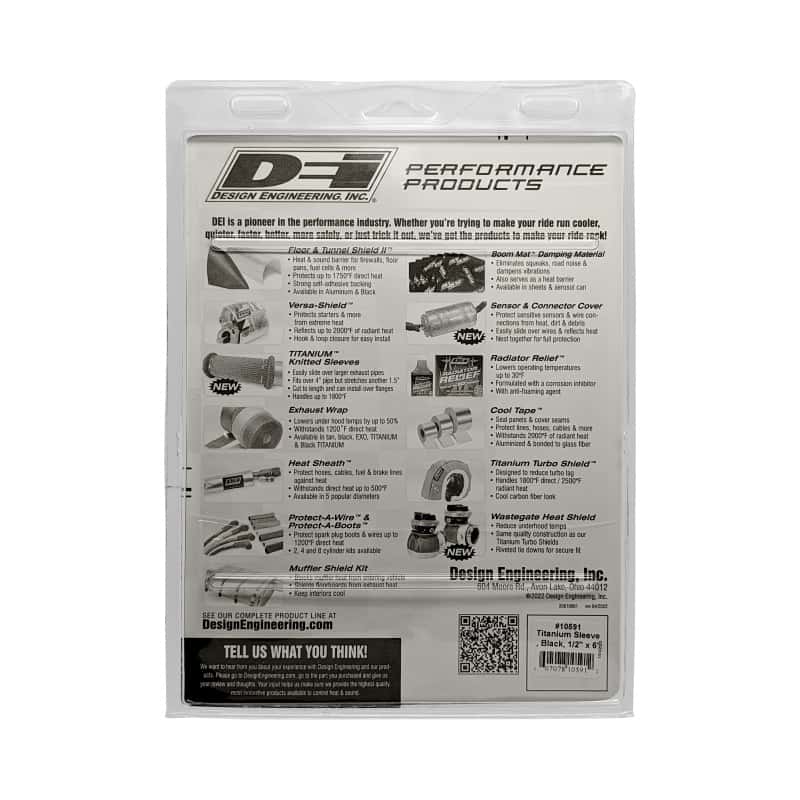 DEI — DEI Protect-A-Sleeve 1/2in ID x 6ft Universal - Titanium
Heat Shield Sleeve - view 5