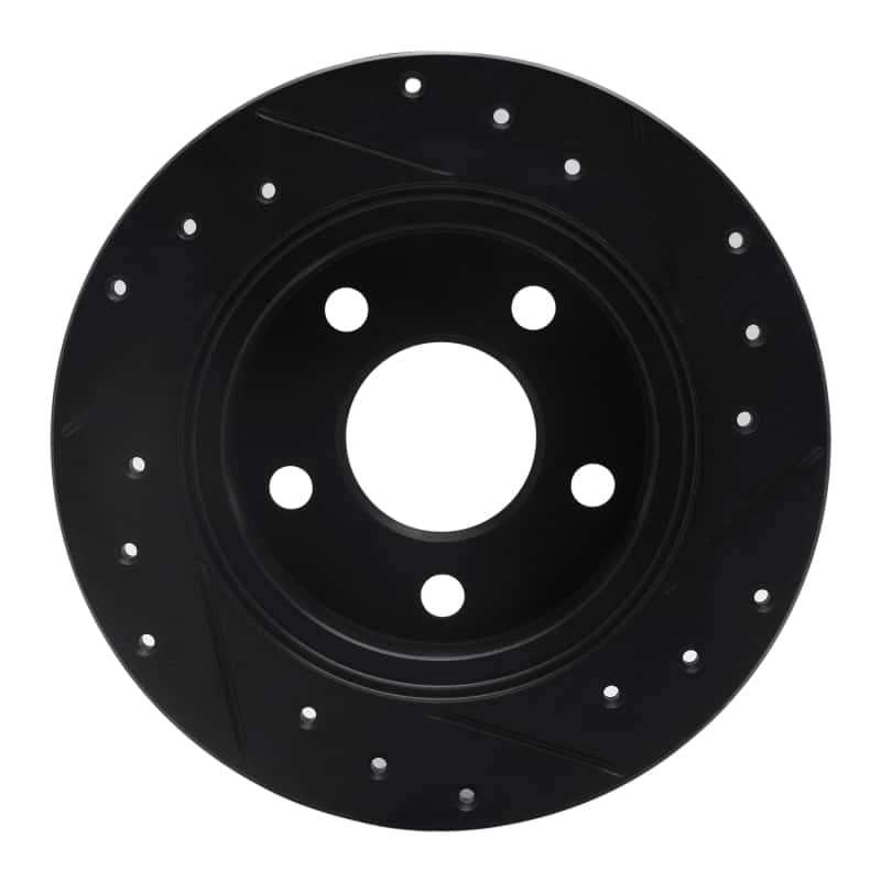 R1 Concepts — R1 93-05 Ford Taurus SHO Rear Left Drilled & Slotted Black Brake Rotor
R1 Brake Rotor Drill - view 5