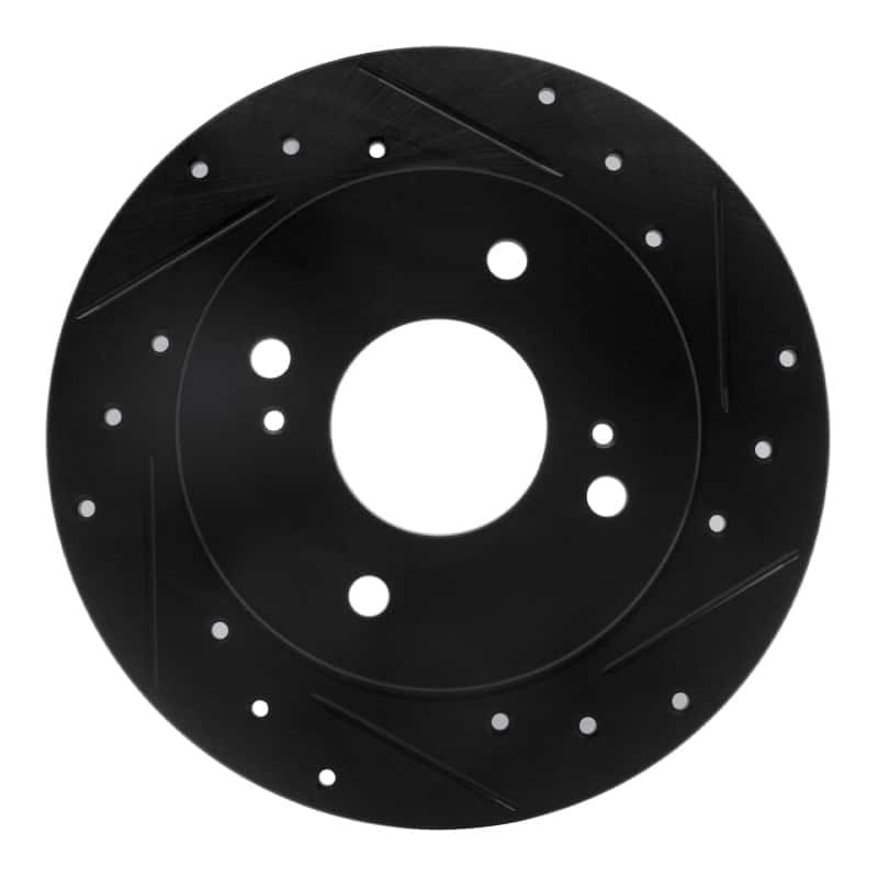 R1 Concepts — R1 89-98 Nissan 240SX Rear Right Drilled & Slotted Black Brake Rotor
R1 Brake Rotor Drill - view 1