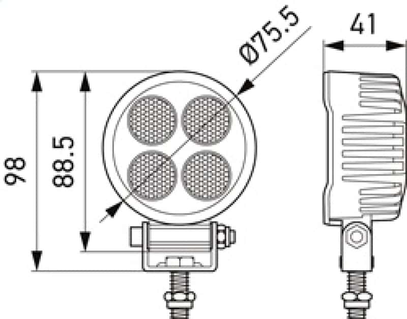 Hella — Hella ValueFit LED Work Light TR1700 LED MV CR LT
Universal Work Lamp - view 6