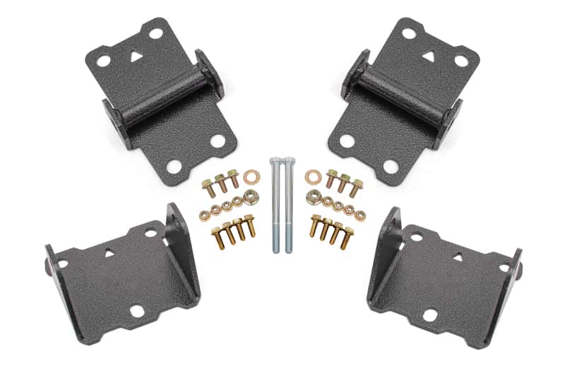 BMR Suspension — BMR 78-87 G-Body Motor Mount Kit Upper & Lower Solid - Black Hammertone
Motor Mount Kit - view 1