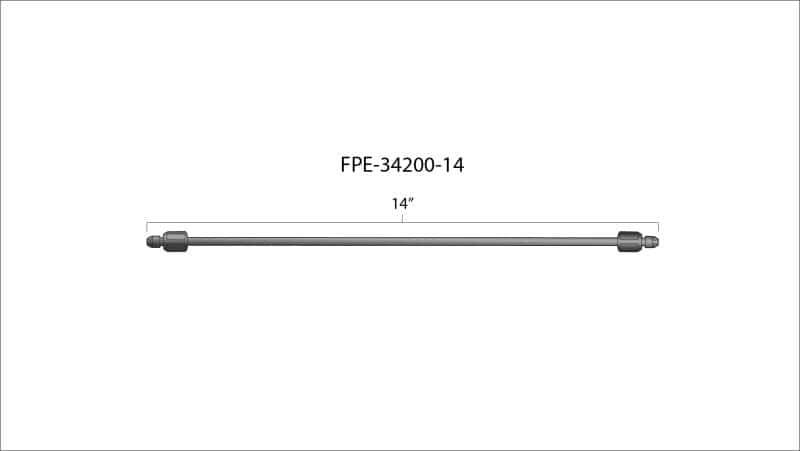 Fleece Performance — Fleece Performance 14in High Pressure Fuel Line (8mm x 3.5mm Line, M14x1.5 Nuts) - view 3