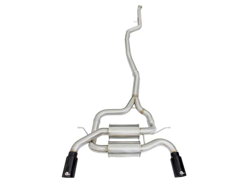 aFe — aFe MACHForce XP SS-304 Black Tip 2.5in Dia Cat Back Exhaust 12-14 BMW 335i (F30) 3.0L (t)
Cat-Back Exhaust - view 2