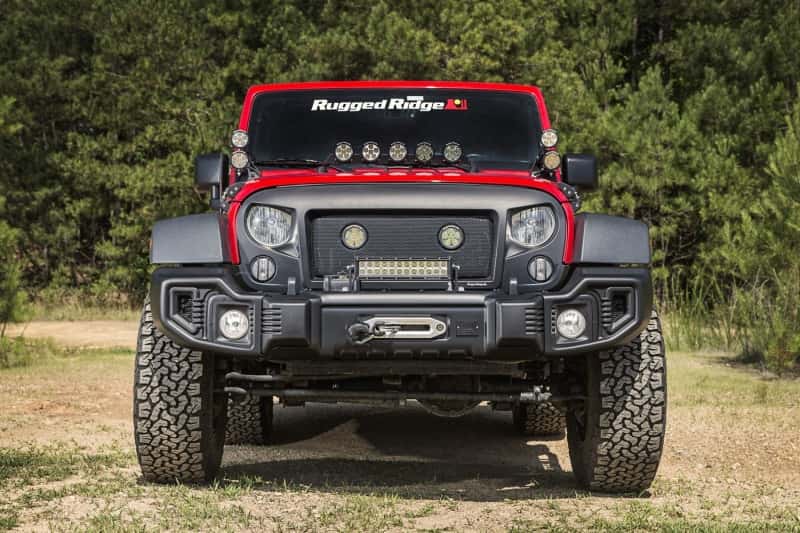 Rugged Ridge — Rugged Ridge Spartacus Front Bumper Black 07-18 Jeep Wrangler
Spartacus Bumper
Bumper- Front - view 3