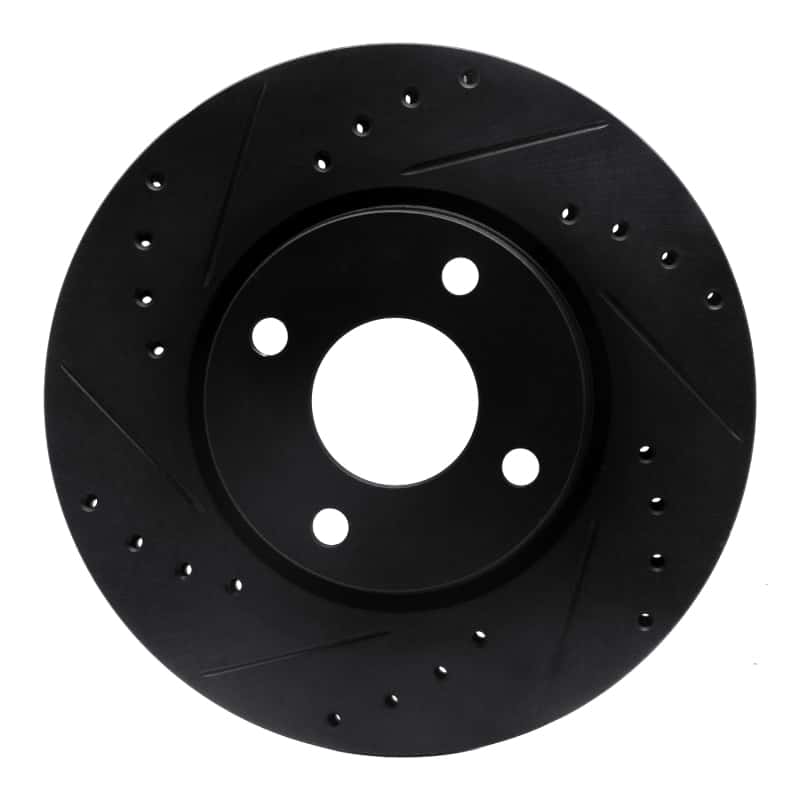 R1 Concepts — R1 98-04 Ford Contour Front Left Drilled & Slotted Black Brake Rotor
R1 Brake Rotor Drill - view 1