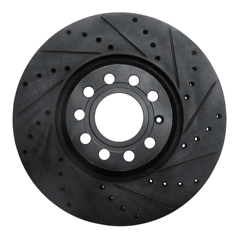 R1 Concepts — R1 97-06 Audi A4 Quattro Front Right Drilled & Slotted Black Brake Rotor
R1 Brake Rotor Drill - view 1