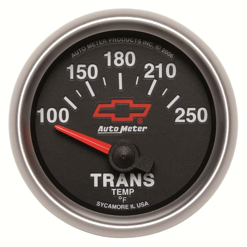 AutoMeter — Autometer GM Bowtie Black 2-1/16in 100-250 Degree F Electronic Transmission Temperature Gauge
2-1/16" TRANS TEMP, - view 1