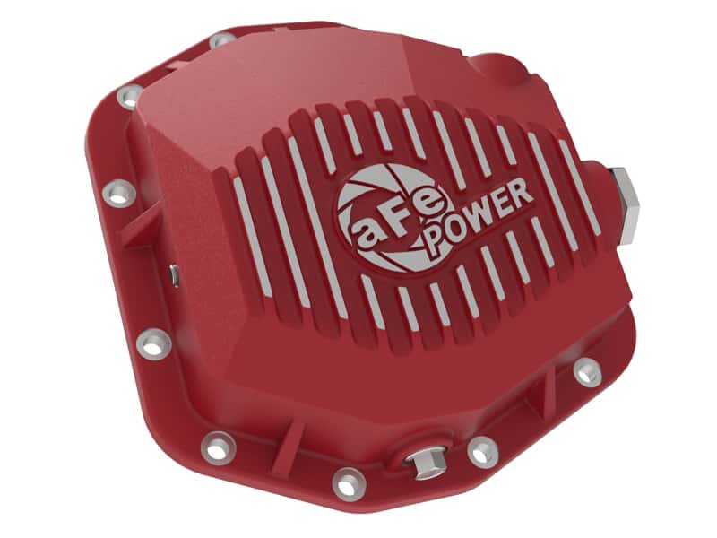 aFe — aFe Pro Series Rear Differential Cover Red 2018+ Jeep Wrangler (JL) V6 3.6L (Dana M220)
Differential Cover - view 2