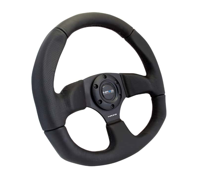 NRG — NRG Reinforced Steering Wheel (320mm Horizontal / 330mm Vertical) Leather w/Black Stitching - view 2