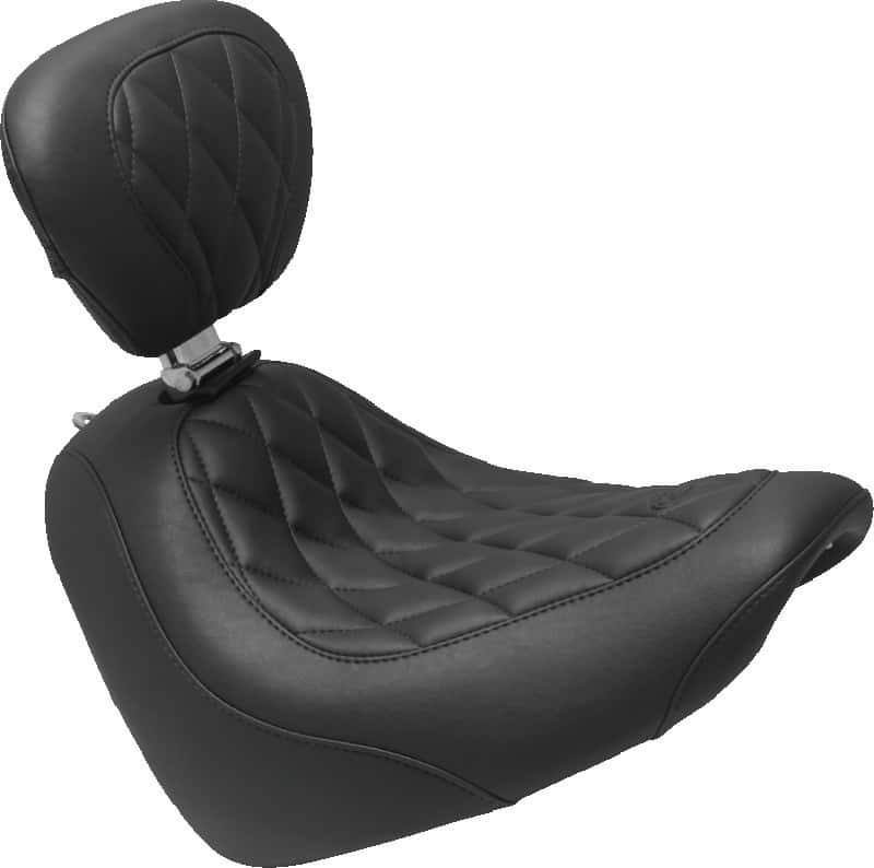 Mustang Motorcycle — Mustang 15-21 Indian Scout Standard Touring Passenger Seat w/Studs - Brown - view 2