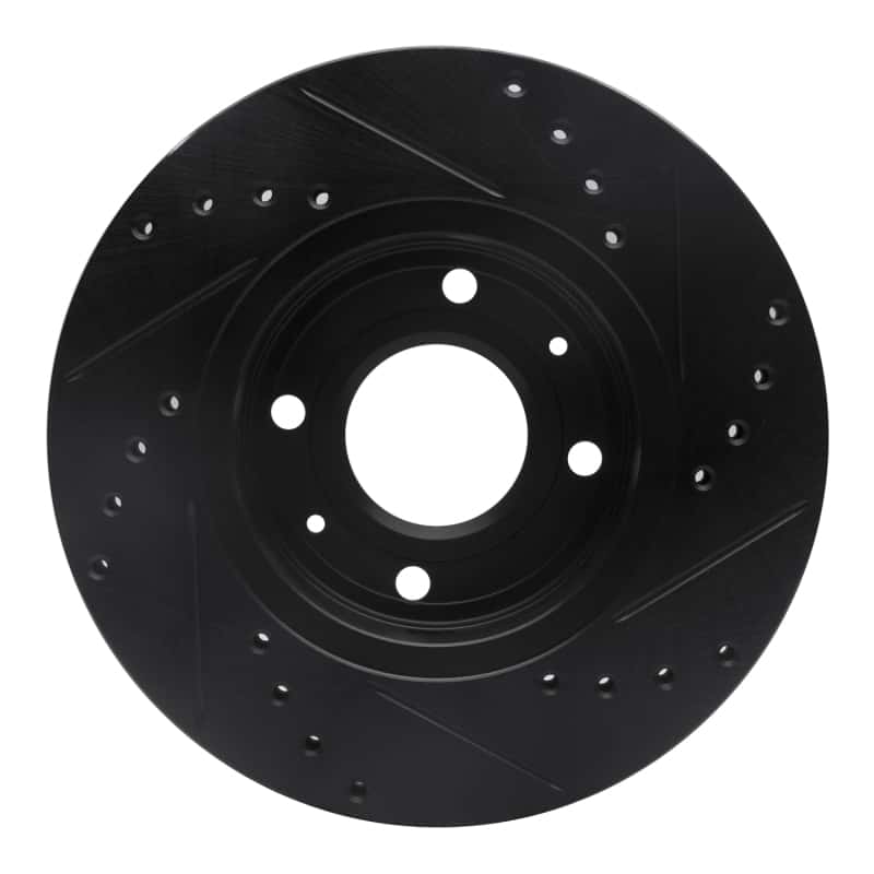 R1 Concepts — R1 00-04 Volvo S40 Front Left Drilled & Slotted Black Brake Rotor
R1 Brake Rotor Drill - view 5