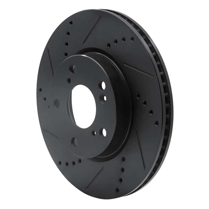 R1 Concepts — R1 2016-2025 Honda Accord Coupe Front Left Drilled & Slotted Black Brake Rotor
R1 Brake Rotor Drill - view 2