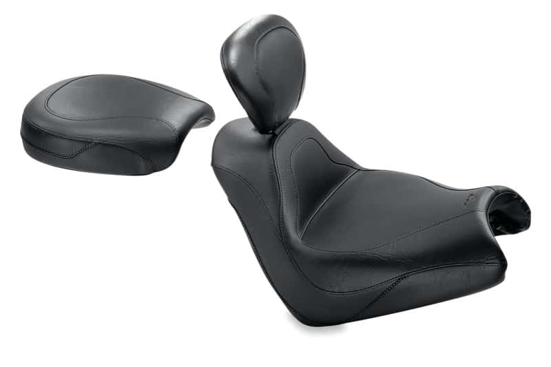 Mustang Motorcycle — Mustang 05-08 Honda VTX1800F Sport Touring Solo Seat w/Driver Backrest - Black - view 1