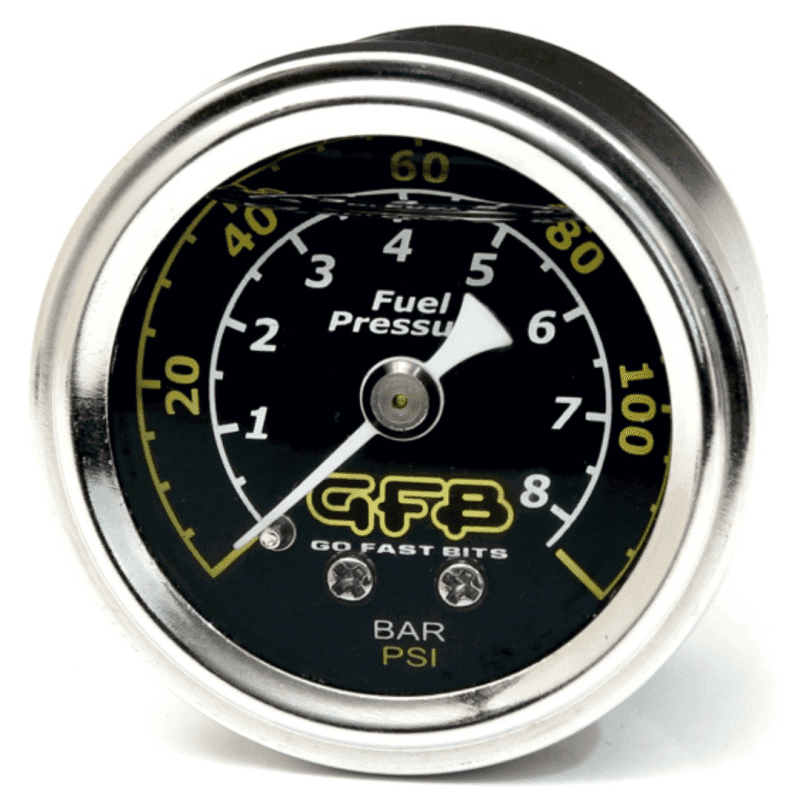 Go Fast Bits — GFB Fuel Pressure Gauge (Suits 8050/8060) 40mm 1-1/2in 1/8MPT Thread 0-120PSI
Fuel Gauge - view 3