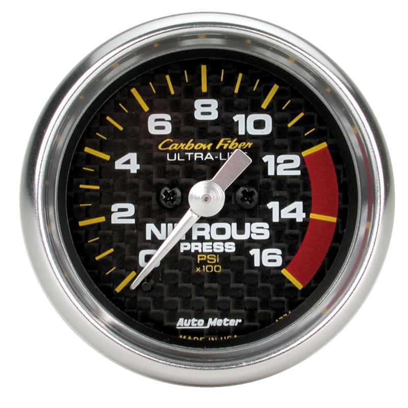 AutoMeter — Autometer Carbon Fiber 52mm 0-1600 PSI Full Sweep Electronic Nitrous Pressure Gauge
GA 2" N2O STEPPER CF - view 1