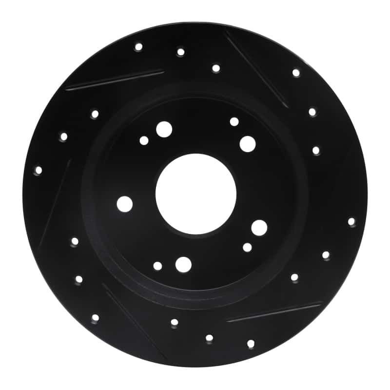 R1 Concepts — R1 97-06 Acura RSX Rear Left Drilled & Slotted Black Brake Rotor
R1 Brake Rotor Drill - view 5