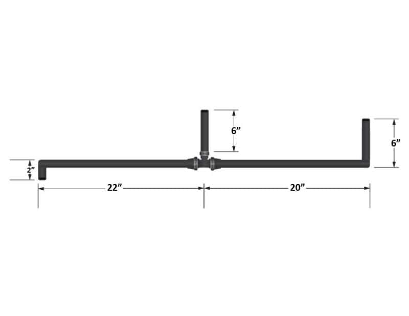 Fleece Performance — Fleece Performance Universal Pre-Formed 5/8in ID Hose w/ 90 Deg. Ends/T-Fitting
Hose Connector - view 5